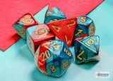MINI GEMINI 7-DIE SET RED-TEAL/GOLD (Special Order)