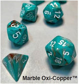 MARBLE 12D6 OXI-COPPER/WHITE 16MM (Special Order)