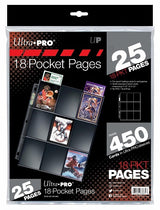 UP PAGES 18 POCKETS SILVER SERIES 25CT (Special Order)