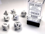 OPAQUE 7-DIE SET WHITE/BLACK (Special Order)
