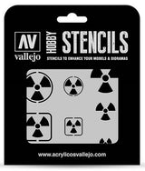 VALLEJO: HOBBY STENCIL RADIOACTIVITY SIGNS (Special Order)