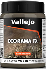 VALLEJO: DIORAMA EARTH TEXTURES DARK EARTH 200ML (Special Order)