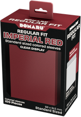GATHERERS TAVERN DOMARU REGULAR FIT SLEEVES - IMPERIAL RED 100CT (Special Order)