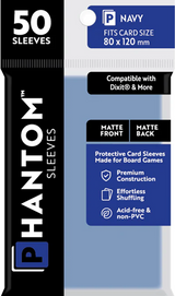 PHANTOM SLEEVES MATTE NAVY SIZE (80MM X 120MM) 50CT (Special Order)
