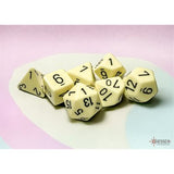 Dice: 7 pc: Opaque Pastel: Yellow / Black (EN) (Special Order)