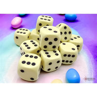 Dice: 12x D6: 16 mm: Opaque Pastel: Yellow / Black (EN) (Special Order)
