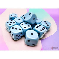 Dice: 12x D6: 16 mm: Opaque Pastel: Blue / Black (EN) (Special Order)