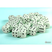 Dice: 36x D6: 12 mm: Opaque Pastel: Green / Black (EN) (Special Order)