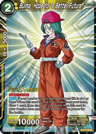 Bulma, Hope for a Better Future (BT13-105) [Supreme Rivalry Prerelease Promos] - POKÉ JEUX