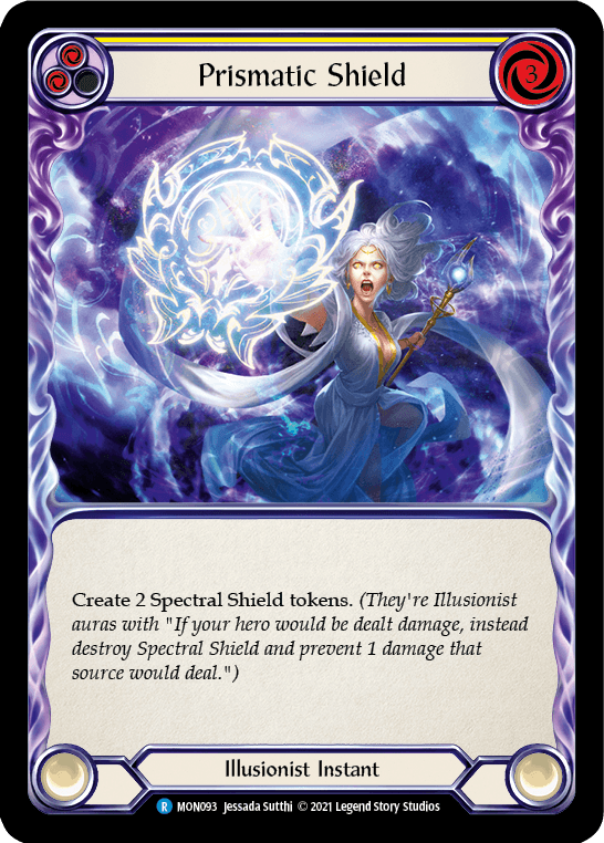 Prismatic Shield (Yellow) [MON093-RF] (Monarch) 1st Edition Rainbow Foil - POKÉ JEUX
