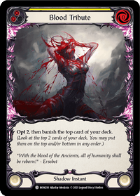Blood Tribute (Yellow) [MON216] (Monarch) 1st Edition Normal - POKÉ JEUX