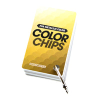 HiQ Parts Paintable Blank Color Chip Card Set for Metallic Colors (70pcs) (Special Order)