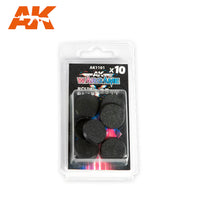 AK Interactive Plastic Wargame Bases. Round Base 25mm (10 Units) (Special Order)