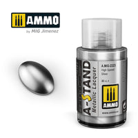 Ammo Mig A-Stand Lacquer Paint 30ml - High Speed Silver (Special Order)