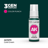 AK Interactive Cold Green COLOR PUNCH 17 ml (Special Order)