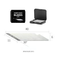 DSPIAE DK-B01 Hobby Knife Spare Blades - Broad (20pcs) (Special Order)