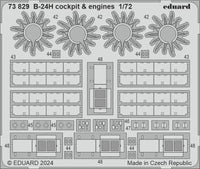 Eduard B-24H cockpit & engines 1/72 Photo etched set for AIRFIX (Special Order)
