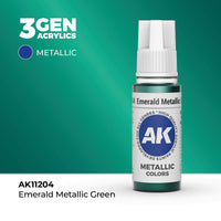 AK Interactive 3G Acrylic Emerald Metallic Green 17ml (Special Order)