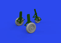 Eduard J-35 Draken wheels Type 1 1/48 Brassin for HASEGAWA (Special Order)