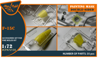 Clear Prop 1/72 F-15C painting mask on "yellow kabuki paper" for Finemolds kits (Special Order)