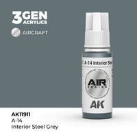 AK Interactive 3G Air - A-14 Interior Steel Grey (Special Order)