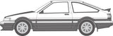 Fujimi 1/24 Toyoya AE86 Levin w/Carbon Hood Decal (Special Order)