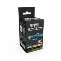 AK Interactive Real Colors WWII US Navy & USMC Aircraft Late War Colors Set (Set of 4) (Special Order)