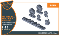 Clear Prop 1/72 MiG-23ML, MLD, P, MLAE Wheel set, for Clear Prop (Special Order)