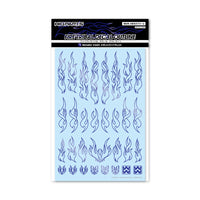 HiQ Parts Fire Tribal Decal Outline Metallic Violet Color (1 Sheet) (Special Order)