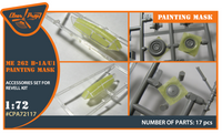 Clear Prop 1/72 Me-262B-1A/U1 painting mask on "yellow kabuki paper" for Revell kit (Special Order)