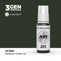 AK Interactive 3G Air - Medium Green 42 (Special Order)
