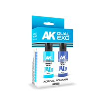 Ak Interactive Uranus Blue & Cobalt Blue Dual Exo Paint Set (Special Order)