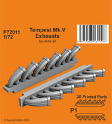 CMK 1/72 3D Printed Tempest Mk.V Exhausts / for Airfix kit (Special Order)