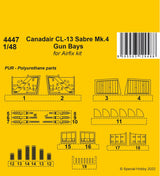CMK 1/48 Canadair CL-13 Sabre Mk.4 Gun Bays / For Airfix Kit (Special Order)