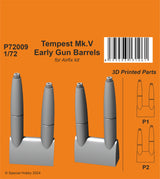 CMK 1/72 3D Printed Tempest Mk.V Early Gun Barrels / for Airfix kit (Special Order)