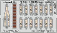 Eduard B-26B Marauder seatbelts steel 1/48 Zoom set for ICM (Special Order)