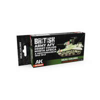 AK Interactive Real Colors British Army AFV Desert Colors Set (Set of 6) (Special Order)