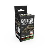 AK Interactive Real Colors British Army AFV Colors Set (Set of 4) (Special Order)