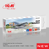 ICM Acrylic Paint Set for Civil Aviation (Special Order)
