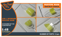 Clear Prop 1/48 A2D-1 Skyshark double-sided painting mask on "yellow kabuki paper" for Clear Prop kits (Special Order)