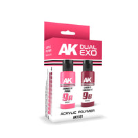 Ak Interactive Ranger Pink & Laser Magenta Dual Exo Paint Set (Special Order)