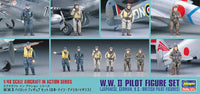 Hasegawa 1/48 WWII Pilot Figure Set (Japanese, German, U.S./British Pilot Figures) (Special Order)