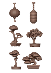AK Interactive Japanese Lamps & Bonsai (Special Order)
