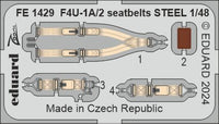Eduard F4U-1A/2 seatbelts STEEL 1/48 Zoom set for MAGIC FACTORY (Special Order)