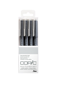 Copic Multiliner 4Pc Fine Nib Ink Pens, Cool Gray (Special Order)