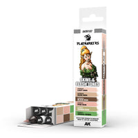 AK Interactive Playmarkers Set - Skin & Flesh Tones (6 Ref.) (Special Order)