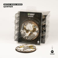 Gamers Grass Battle Ready Bases - Winter - Round 90mm (x1) (Special Order)