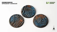 Gamers Grass Battle Ready Bases - Spaceship Corridor - Round 50mm (x3) (Special Order)