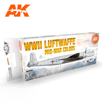 AK Interactive 3G Air - WWII Luftwaffe Mid-War Colors SET (Special Order)