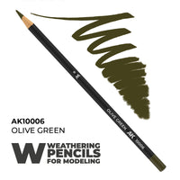 AK Interactive Weathering Pencil - Olive Green (Box - 5 Units) (Special Order)